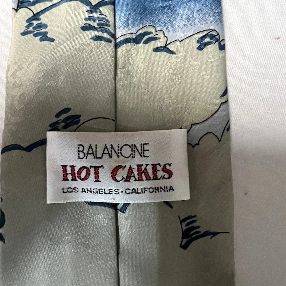 Balancine Hot Cakes Gary Patterson Golf Cartoon Novelty Tie 